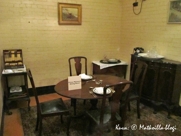 Churchill War Rooms - ruokasali, Lontoo. Kuva: © Matkoilla-blogi